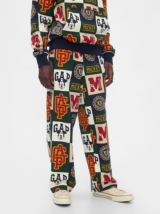 2 of 8 showing, with the color patchwork of product Gap × Disney Logo Baggy Sweatpants