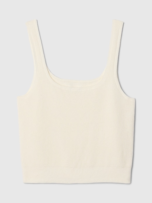 Image number 5 showing, CashSoft Waffle PJ Cropped Tank Top