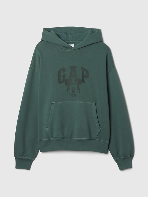 7 of 8 showing, with the color essex green of product Gap × Disney Mickey Mouse Logo Hoodie