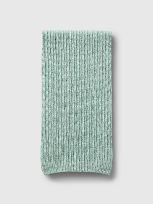 1 of 8 showing, with the color BLUE HEATHER of product CashSoft Rib Scarf