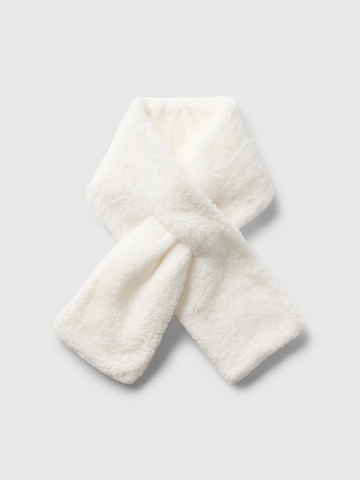 1 of 8 showing, with the color New off white of product Kids Recycled Sherpa Scarf
