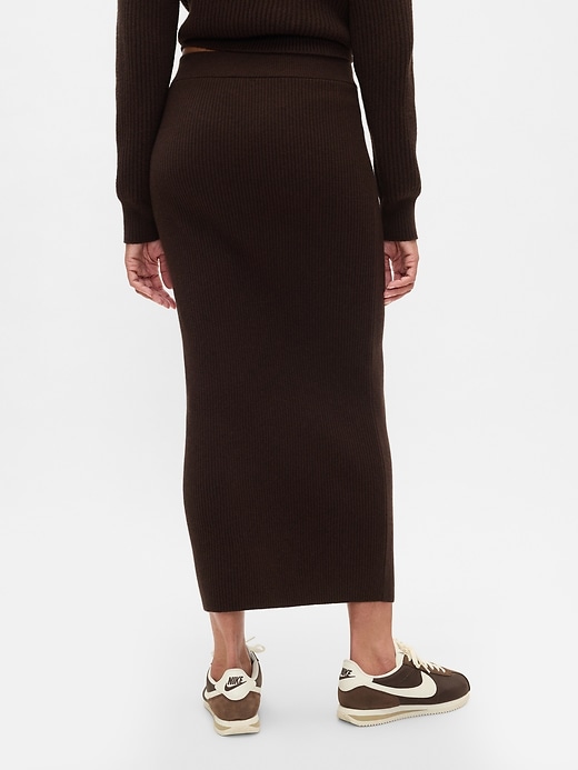 Image number 3 showing, CashSoft Rib Sweater Maxi Skirt