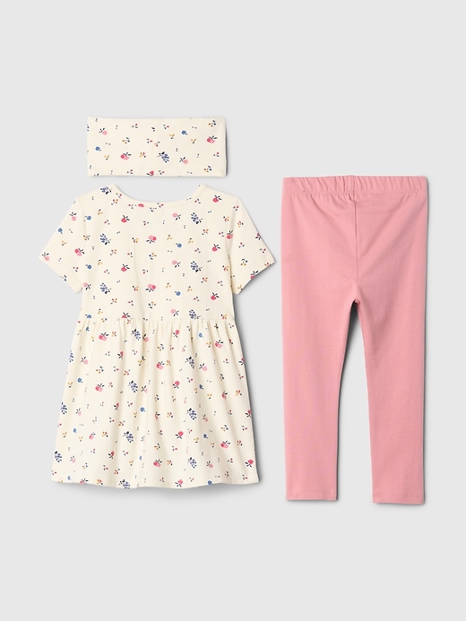 2 of 8 showing, with the color Ivory frost of product Baby & Toddler Mix & Match Dress Outfit Set