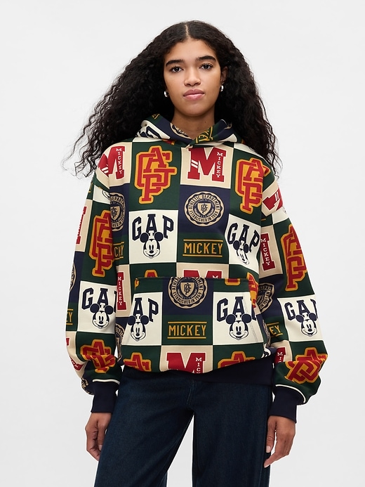 4 of 8 showing, with the color patchwork of product Gap × Disney Mickey Mouse Logo Hoodie