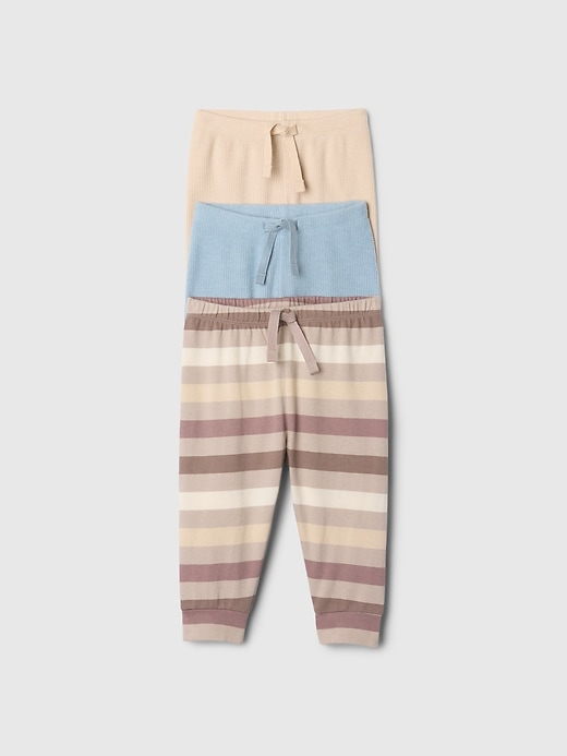 1 of 8 showing, with the color bedrock beige of product Baby First Favorites Pull-On Pants (3-Pack)