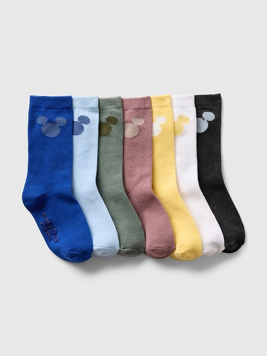 View large product image 1 of 1. Gap × Disney Baby & Toddler Mickey Mouse Crew Socks (7-Pack)