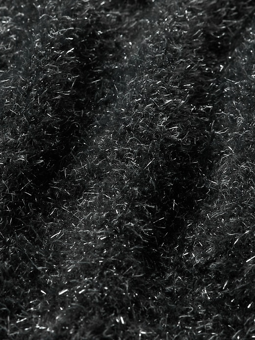 Image number 4 showing, Kids Fuzzy Metallic Crewneck Sweater