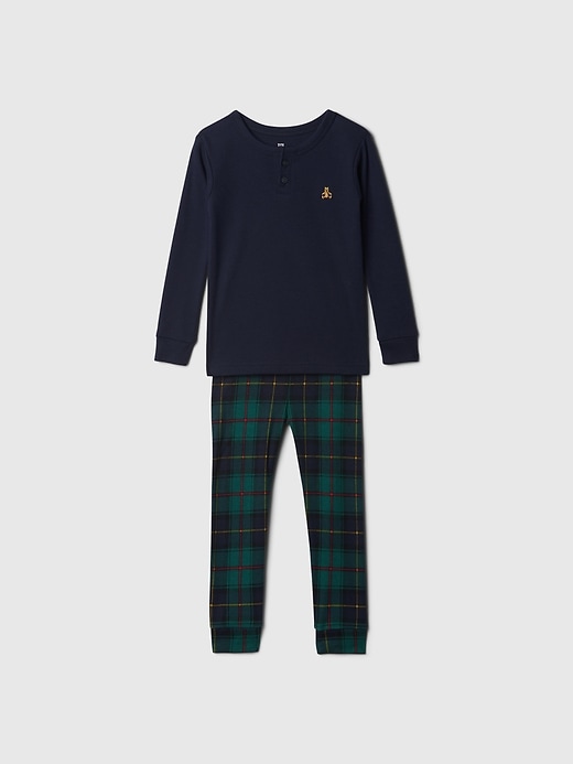 Image number 2 showing, Baby & Toddler Organic Brushed Cotton Henley PJ Set