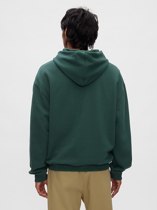 2 of 8 showing, with the color Essex green of product Heavyweight Stitch Logo Hoodie
