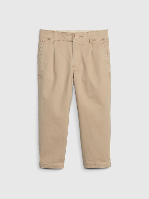 2 of 8 showing, with the color new sand beige of product Baby & Toddler Pleated Khakis