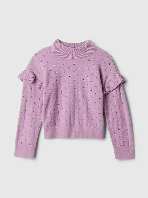 2 of 8 showing, with the color lavender mist of product Baby & Toddler CashSoft Pointelle Sweater