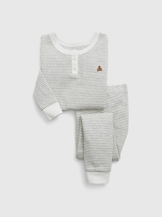 Image number 1 showing, Baby & Toddler Organic Cotton Henley PJ Set