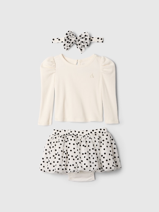 1 of 8 showing, with the color ivory frost of product Baby Tulle Outfit Set