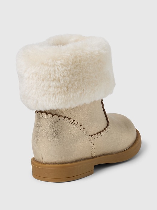 Image number 4 showing, Baby & Toddler Cozy Metallic Boots