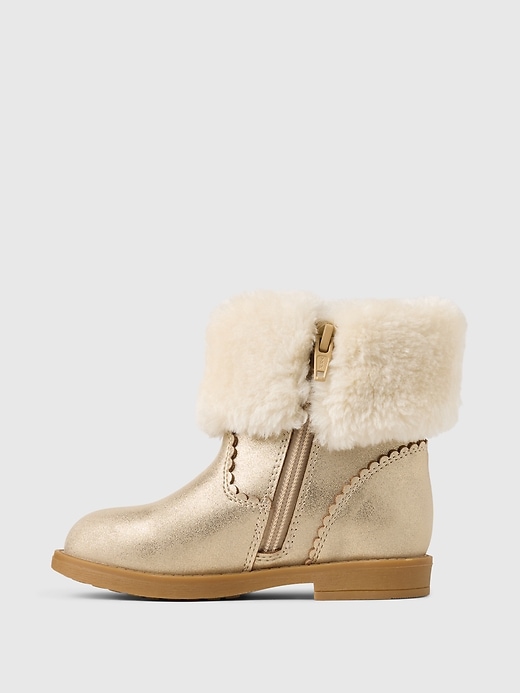Image number 5 showing, Baby & Toddler Cozy Metallic Boots