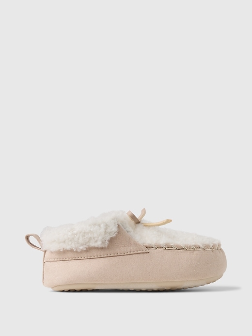 Image number 1 showing, Baby & Toddler Cozy Moc Slippers