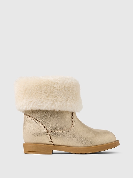 Image number 1 showing, Baby & Toddler Cozy Metallic Boots