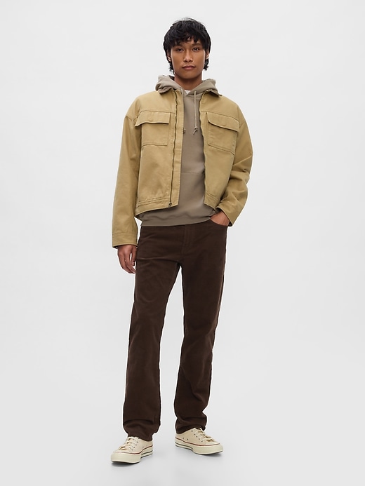 1 of 8 showing, with the color BASIC BROWN of product Straight Corduroy Jeans