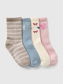 View large product image 1 of 1. Baby & Toddler Crew Socks (4-Pack)