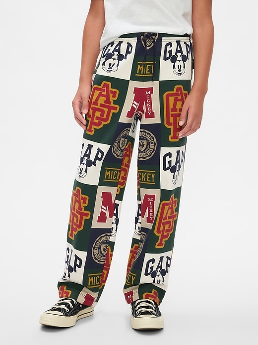 3 of 8 showing, with the color patchwork of product Gap × Disney Kids VintageSoft Mickey Mouse Logo Sweatpants
