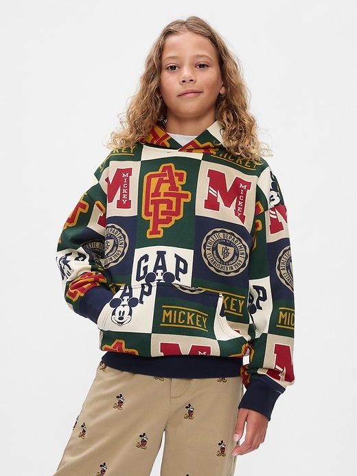 1 of 8 showing, with the color patchwork of product Gap × Disney Kids VintageSoft Mickey Mouse Logo Hoodie