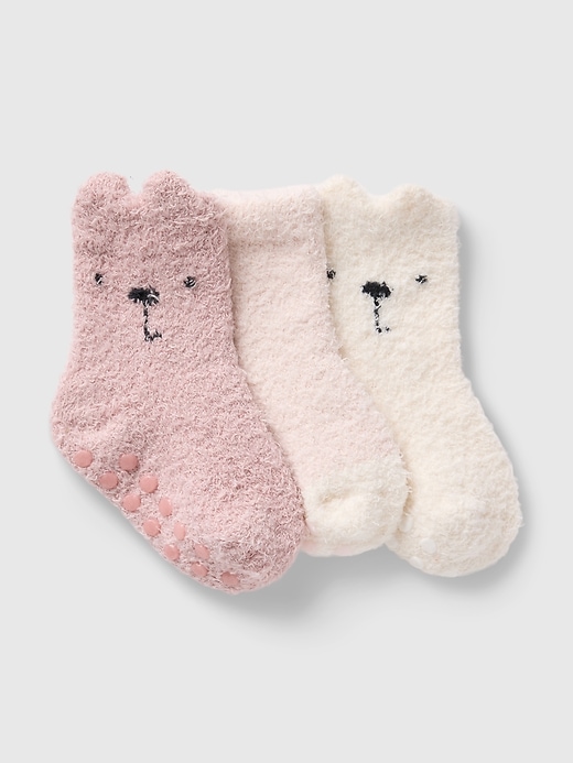 1 of 8 showing, with the color primitive pink of product Baby Cozy Socks (3-Pack)