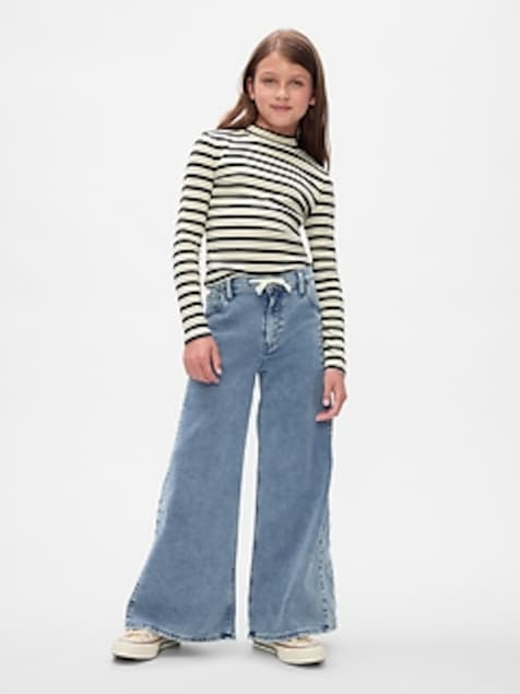Kids Mid Rise Baggy Jeans