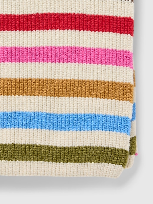2 of 8 showing, with the color HAPPY STRIPE of product CashSoft Rib Scarf