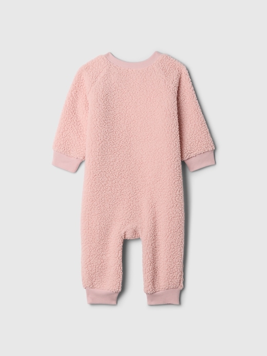 2 of 8 showing, with the color primitive pink of product Baby Gap Logo Sherpa One-Piece