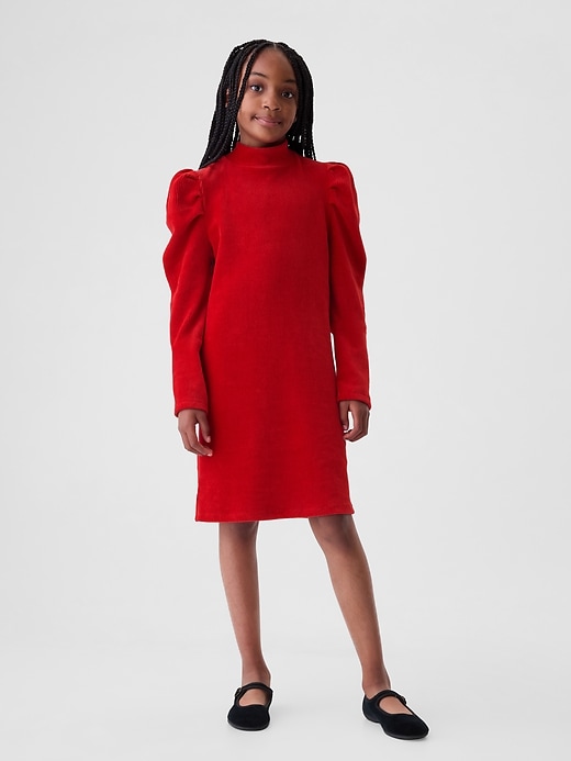 Image number 1 showing, Kids Puff-Sleeve Corduroy Dress