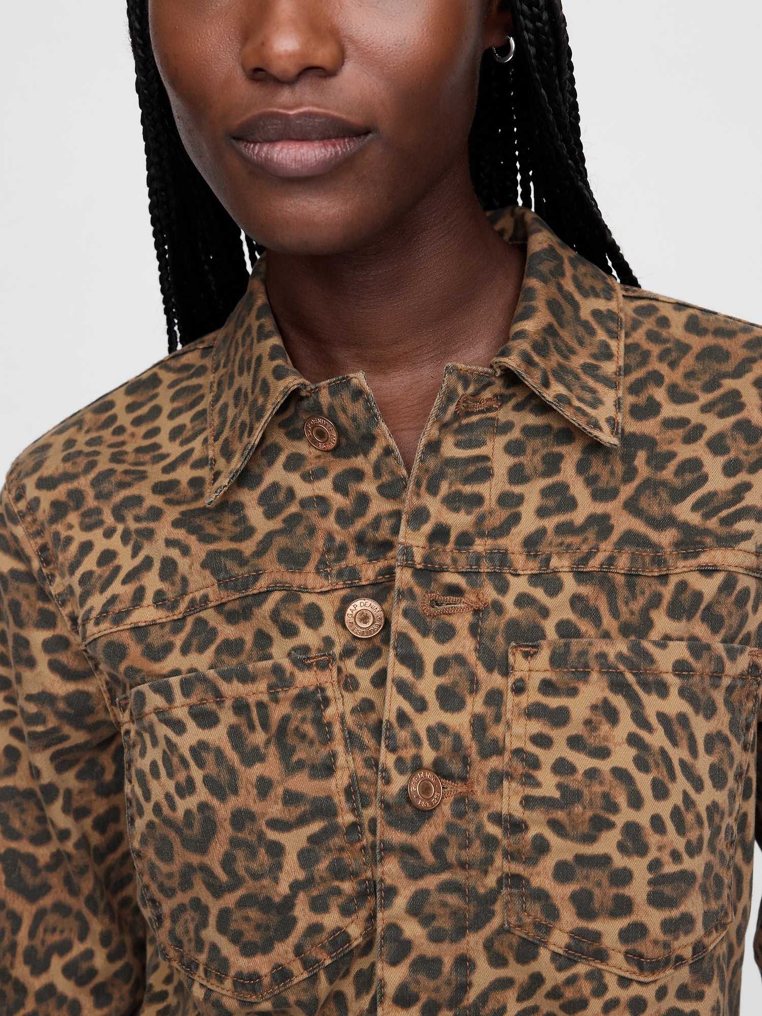 Denim leopard dress hotsell