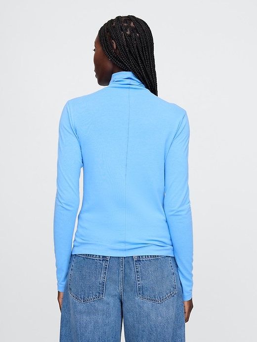 2 of 8 showing, with the color union blue of product Featherweight Turtleneck