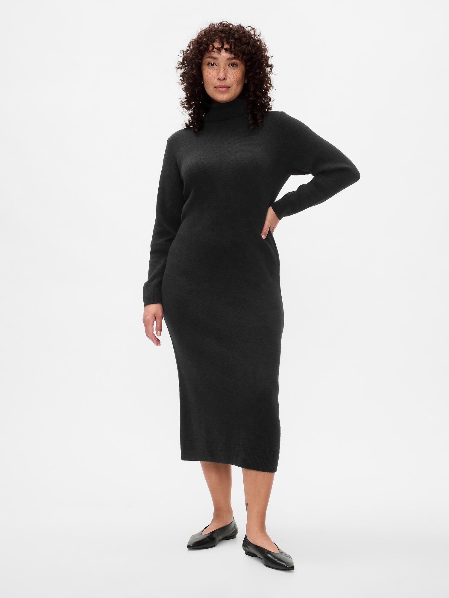 Turtleneck maxi sweater dress hotsell