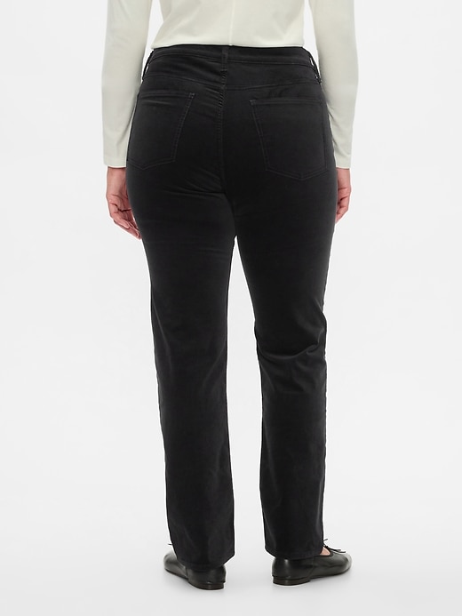 Image number 6 showing, High Rise Velvet '90s Straight Pants
