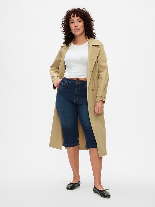 Image number 5 showing, High Rise Cropped Capri Jeans