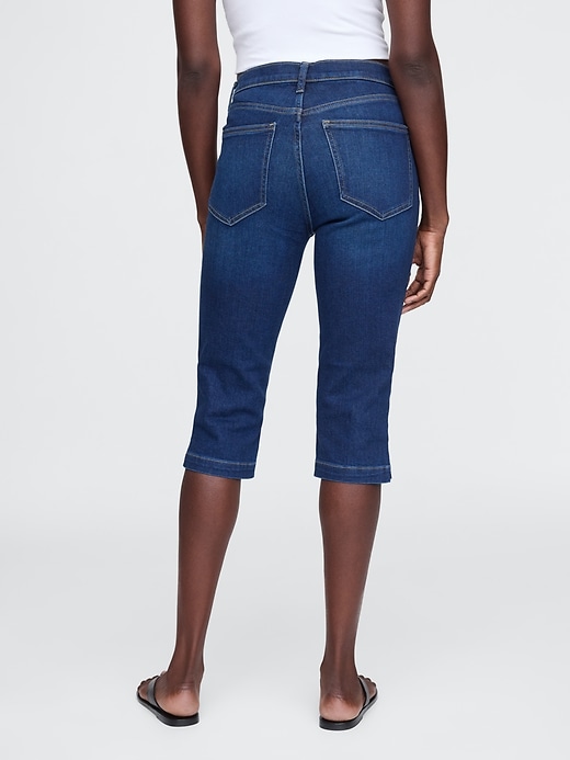 Image number 4 showing, High Rise Cropped Capri Jeans