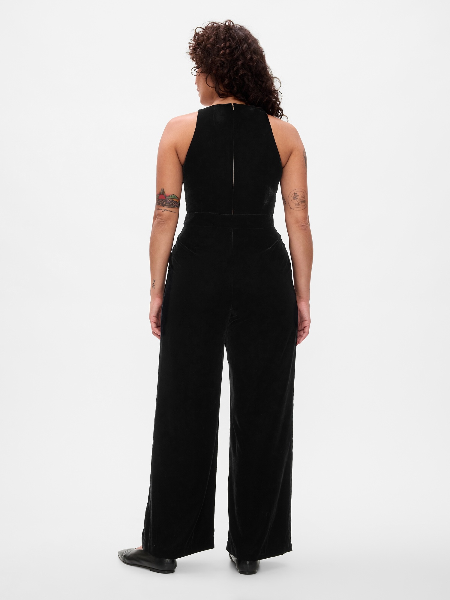 Женские комбинезоны Gap Recycled Velvet V-Neck Jumpsuit — фото 6