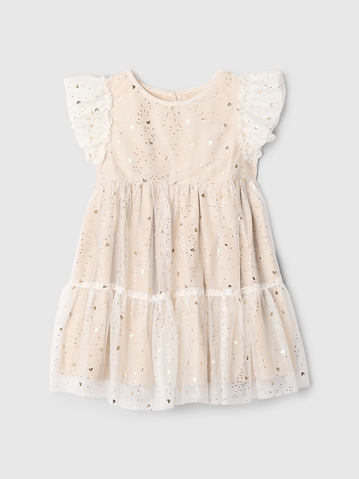 2 of 8 showing, with the color gold of product Baby & Toddler Tiered Tulle Dress