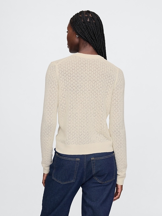 2 of 8 showing, with the color chino beige of product Pointelle Cardigan