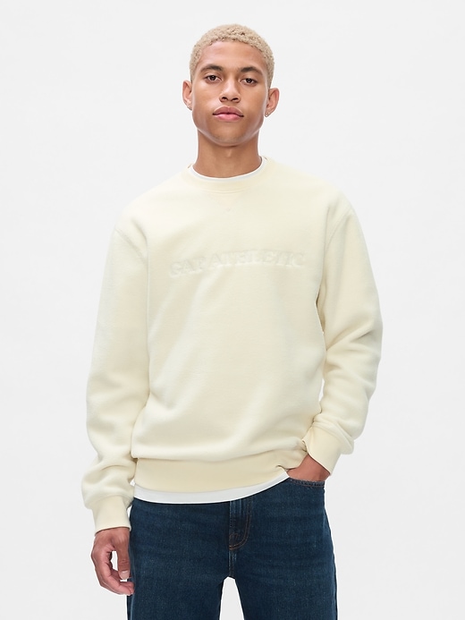 1 of 8 showing, with the color off white of product Gap Athletic Logo Sweatshirt