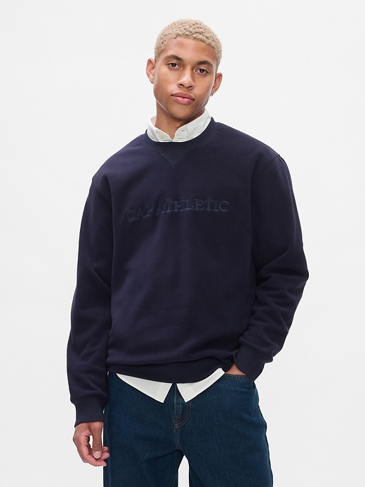 1 of 8 showing, with the color NAVY UNIFORM of product Gap Athletic Logo Sweatshirt