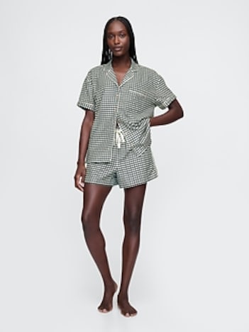 Flannel PJ Shorts Set