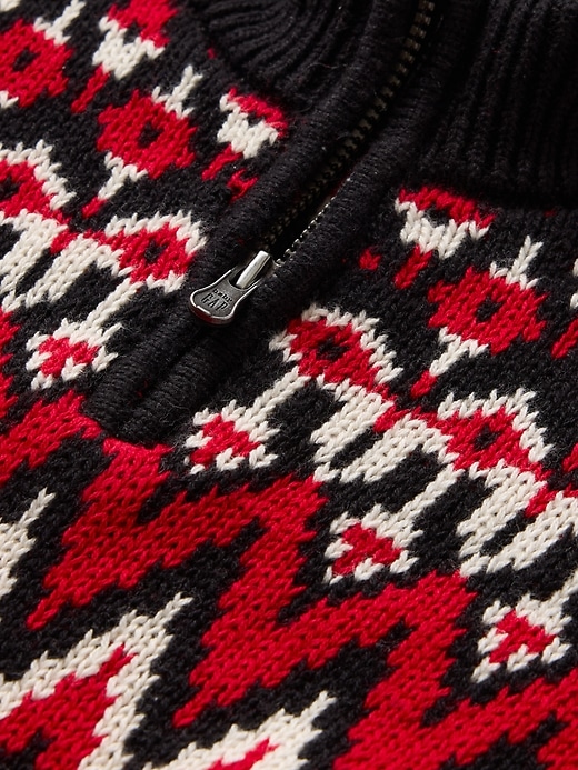 Image number 4 showing, Baby & Toddler Fair Isle Half-Zip Sweater