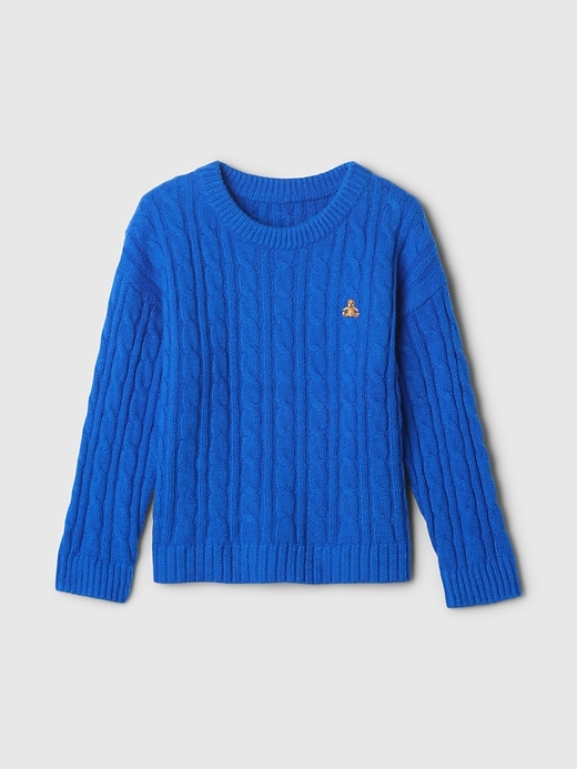 2 of 8 showing, with the color radiant blue of product Baby & Toddler CashSoft Crewneck Sweater