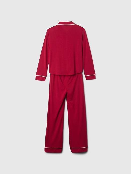 2 of 8 showing, with the color sled red of product Kids Recycled PJ Set
