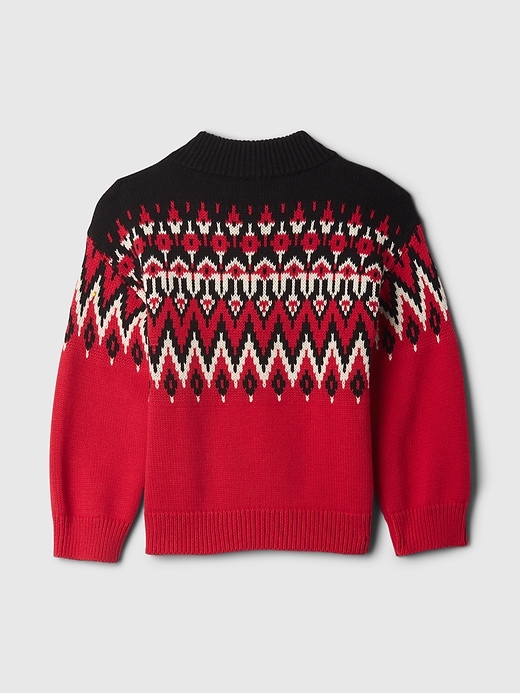 Image number 3 showing, Baby & Toddler Fair Isle Half-Zip Sweater