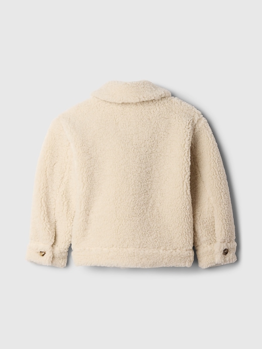 2 of 8 showing, with the color chino beige of product Baby & Toddler Sherpa Shirt Jacket