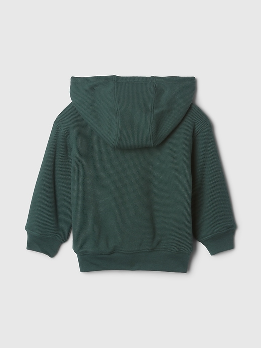 2 of 8 showing, with the color essex green of product Baby & Toddler Sherpa-Lined Thermal Zip Hoodie