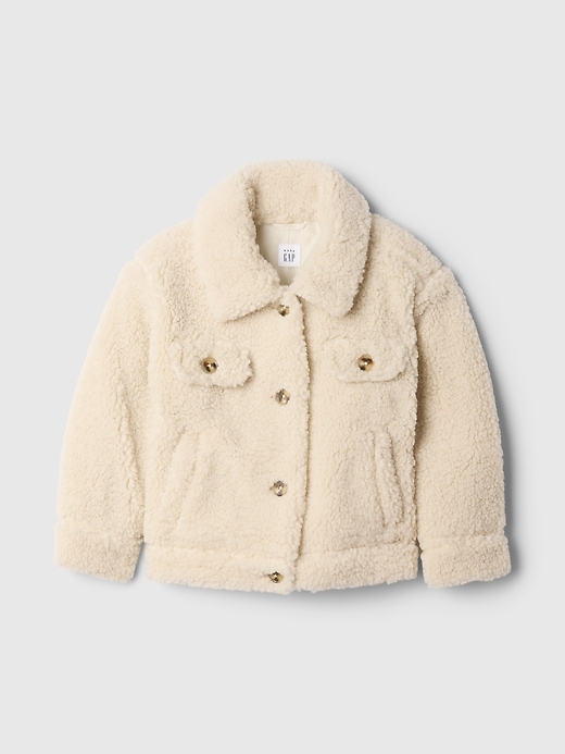1 of 8 showing, with the color chino beige of product Baby & Toddler Sherpa Shirt Jacket