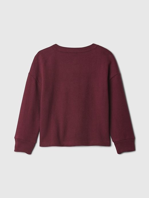 2 of 8 showing, with the color noir red of product Baby & Toddler Henley Shirt